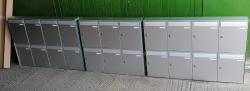 Unit of 22 long light grey mailboxes-2040