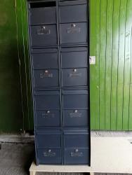 Unit of 12 long black mailboxes-HD1