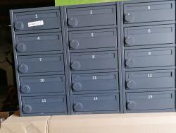 Unit of 15 fire rated Mailboxes-FRM120MBH with legs