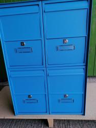 Unit of 4 large royal blue mailboxes-without damage-HD1 EP